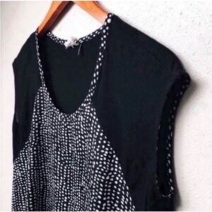 Anthro Black & White Sleeveless Top